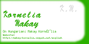 kornelia makay business card
